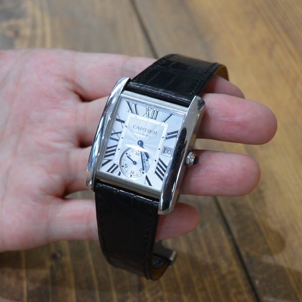 カルティエ 時計ベルト（Cartier） タンク MC【時計ベルトオーダー】 ：腕時計ベルトオーダー専門店-エビスレザー【全国対応】