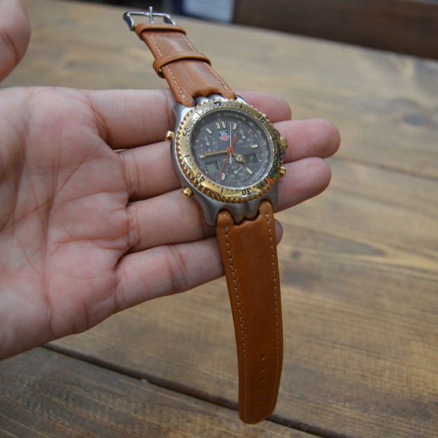見事な タグ・ホイヤー セナモデル 革ベルト 時計