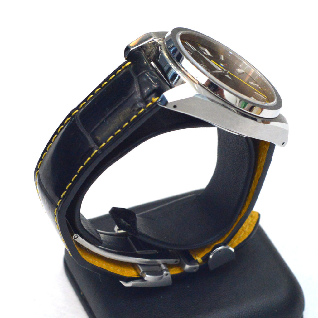 SEIKO Grand Seiko（セイコー　グランドセイコー） 素材：クロコダイル カラー：マット/黒　時計ベルトオーダー 
