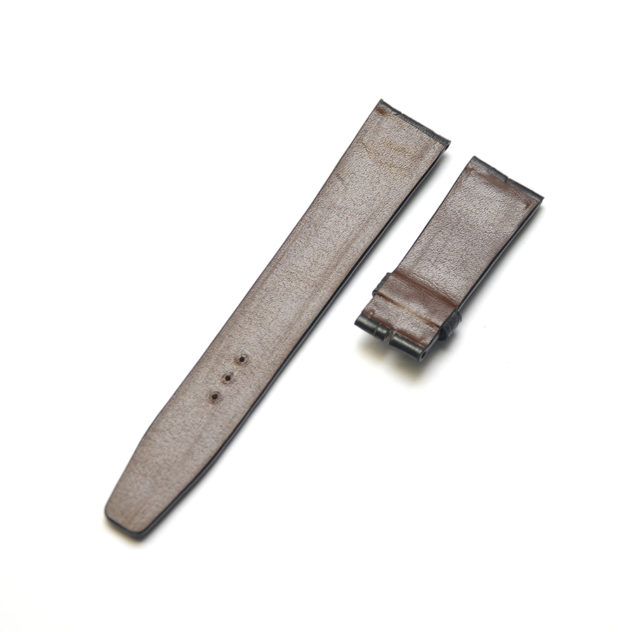 IWCポルトギーゼ用時計ベルトオーダー／カラー：マット　ダークネイビー／ステッチ：同色／裏側：防水レザー加工　こげ茶／素材：クロコダイル 