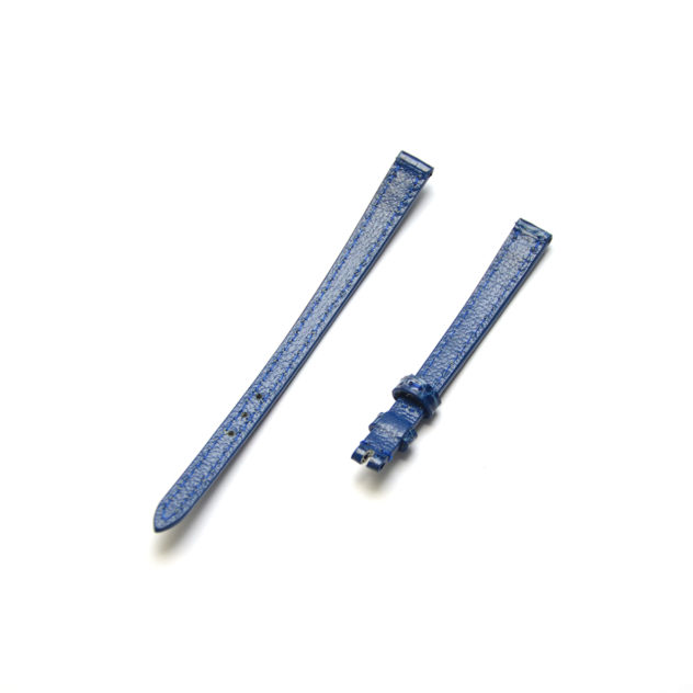 時計ベルトオーダー／カラー：ツヤ　青／ステッチ：同色／裏側：青／素材：クロコダイル 