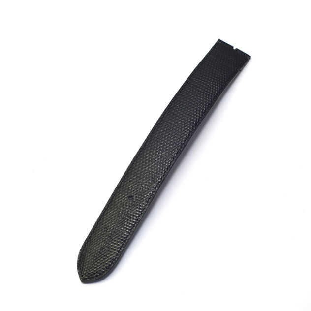 TOKIOKUMAGAI　ミニッツ用時計ベルトオーダー／カラー：黒／ステッチ：黒／裏側：黒／素材：リザード 