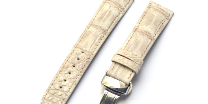 時計ベルトオーダー／カラー：マット　ヒマラヤ／ステッチ：同色／裏側：防水レザー加工　黒／素材：クロコダイル