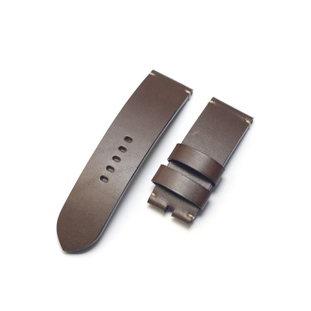 パネライ PAM00368 時計ベルトオーダー｜栃木レザーヌメ × こげ茶 × ベージュかがり 