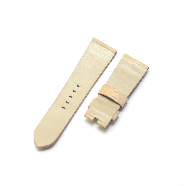 パネライ PAM00368 時計ベルトオーダー｜クロコダイル × マットベージュ × 同色ステッチ 