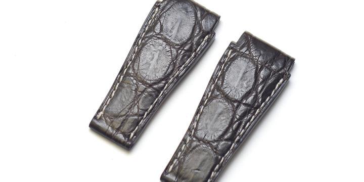 CVSTOS チャレンジ シーライナー GMT用 時計ベルトオーダー｜クロコダイル × マットこげ茶 × 生成りステッチ