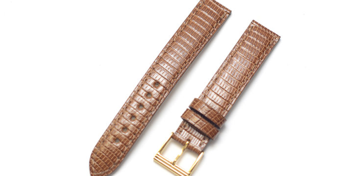 ポアレ ラ・プルミエ用 時計ベルトオーダー｜リザード × 茶 × 同色ステッチ